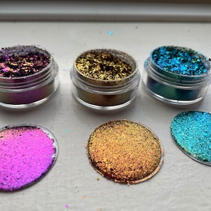 Chameleon Flakes, resin supplies, nail supplies, colour shift