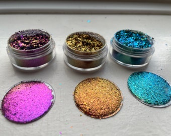 Chameleon Flakes, resin supplies, nail supplies, colour shift