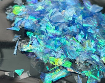 Dunkelblau irisierende Mylar Flakes, 10g pro Beutel