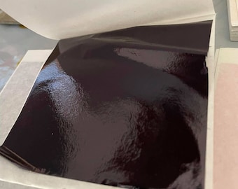 Black Imitation Gold Leaf Foil, resin supplies, nail art supplies ,Foil Sheets, Thin Foil Sheets, Craft Supplies, Guilding