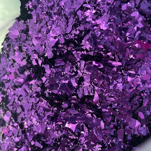 Deep Purple Mylar Flakes, resin supplies, supplies, 10g per bag