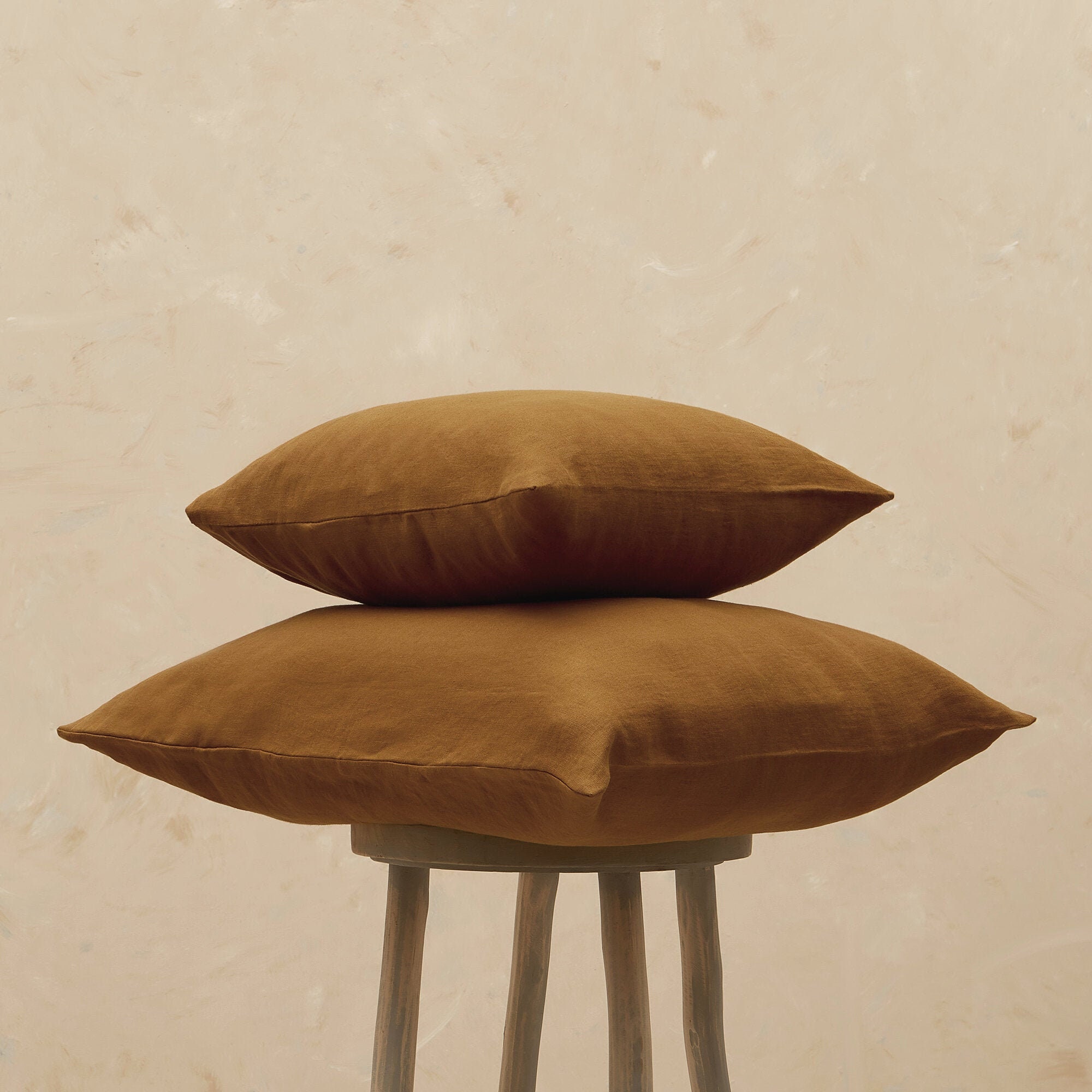 Cinnamon linen pillow cover Natural pillow case with envelope Etsy