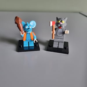 Simpsons Itchy and Scratchy Minifigures Set of 2 Custom Made. Etsy UK