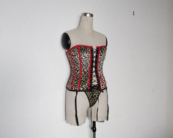 M Peecaboo Leopard Velour Corset Set