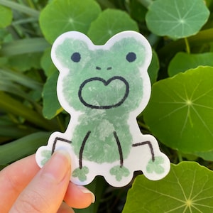 Cute Frog Sticker | Vinyl Stickers, Stationery Stickers, Animal Stickers