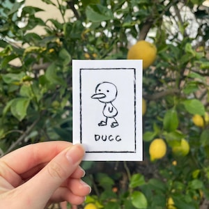 Dumme Dumm | Enten Aufkleber, schwarz weiß, wasserfest | für Laptops, Wasserflaschen, Notizbücher | niedliche Mitbringsel für Freunde und Familie