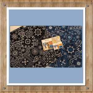 Classic Blue or Black Paisley - Exclusive Bigger Human Bandana, Over-sized Bandanas, Unique scarf, stylish bandana scarves blue or black