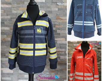 Fire brigade / police / emergency doctor Sweat or jersey jacket in desired size