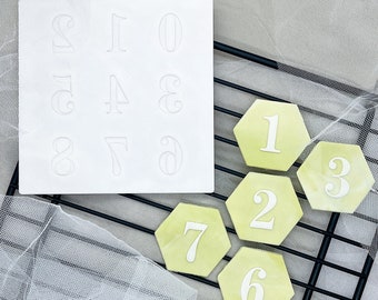 Mini Number Embosser Palette | Mini Number Set | Mini Number Cookie Stamp Set | 0-9 Number Set | 3D Cookie Cutter | Custom Cookie Stamp