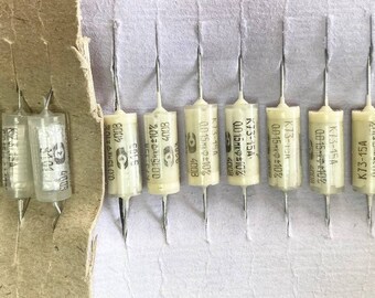 MBM Box Lot of 10pcs 0.5 uF 20% 250 V Paper Russian Capacitors NOS MBM Box Lot of 10pcs 0.5 uF 20% 250 V Paper Russian Capacitors NOS