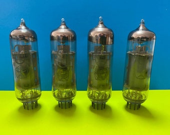 4pcs 6p14p ( 6п14п el84, 6bq5) Soviet tubes / matched quad / Reflector / used /  ussr  / tested