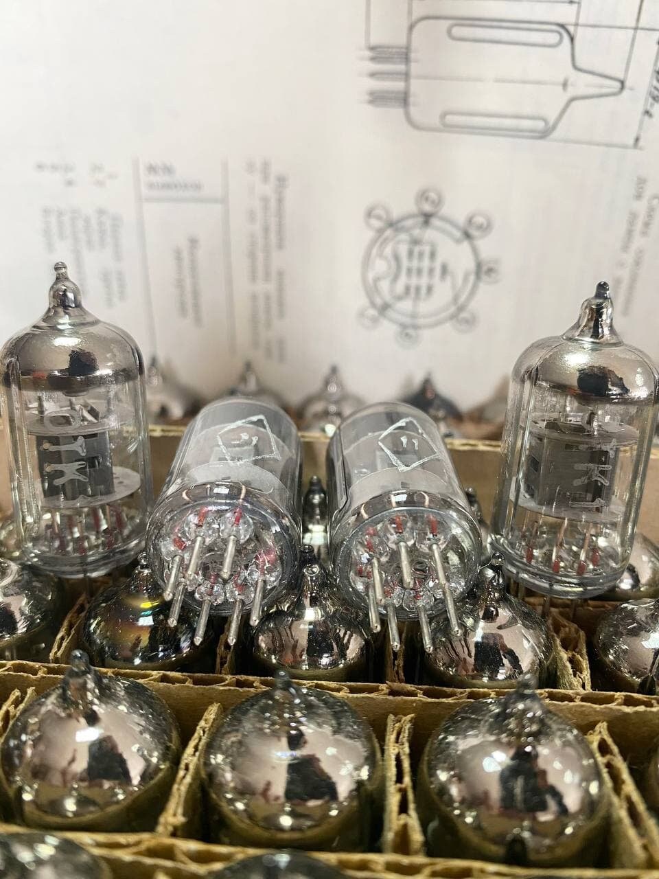 2pcs 6J1P-EV 6ж1п-ев F95 6f32 Soviet Vacuum Audio Tubes - Etsy