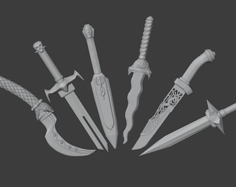 Fantasy Daggers - 3D Printable Files