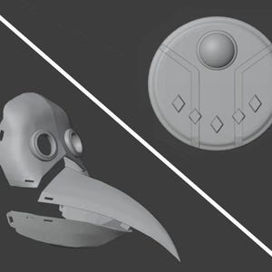 Máscara e botões - Arquivo para impressão 3D
