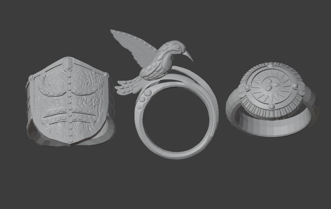 D&D Rings - Evasion, Protection, Three Wishes - 3D Printable Files - Etsy