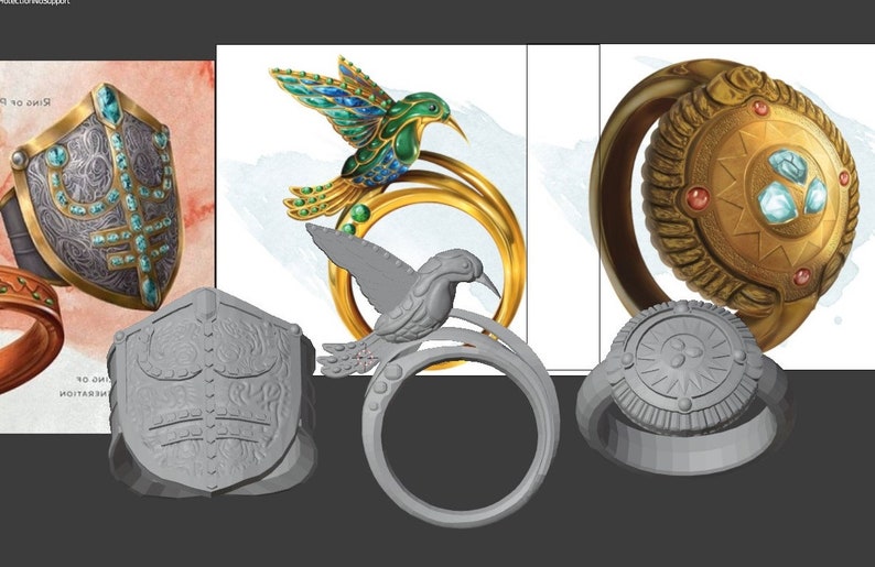 D&D Rings Evasion, Protection, Three Wishes 3D Printable Files - Etsy