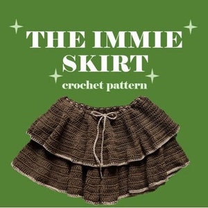 The Immie Skirt Crochet PDF Pattern Instructions - Crochet Ruffle Tutu Mini Skirt