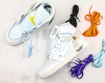 Jordan 1 X Off-White White - Sneakers voor heren en dames, cadeau voor hem, cadeau voor haar