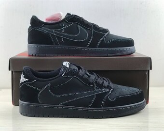 Jordan 1 Low OG Zwart/Phantom - Sneakers voor mannen en vrouwen, cadeau voor hem, cadeau voor haar