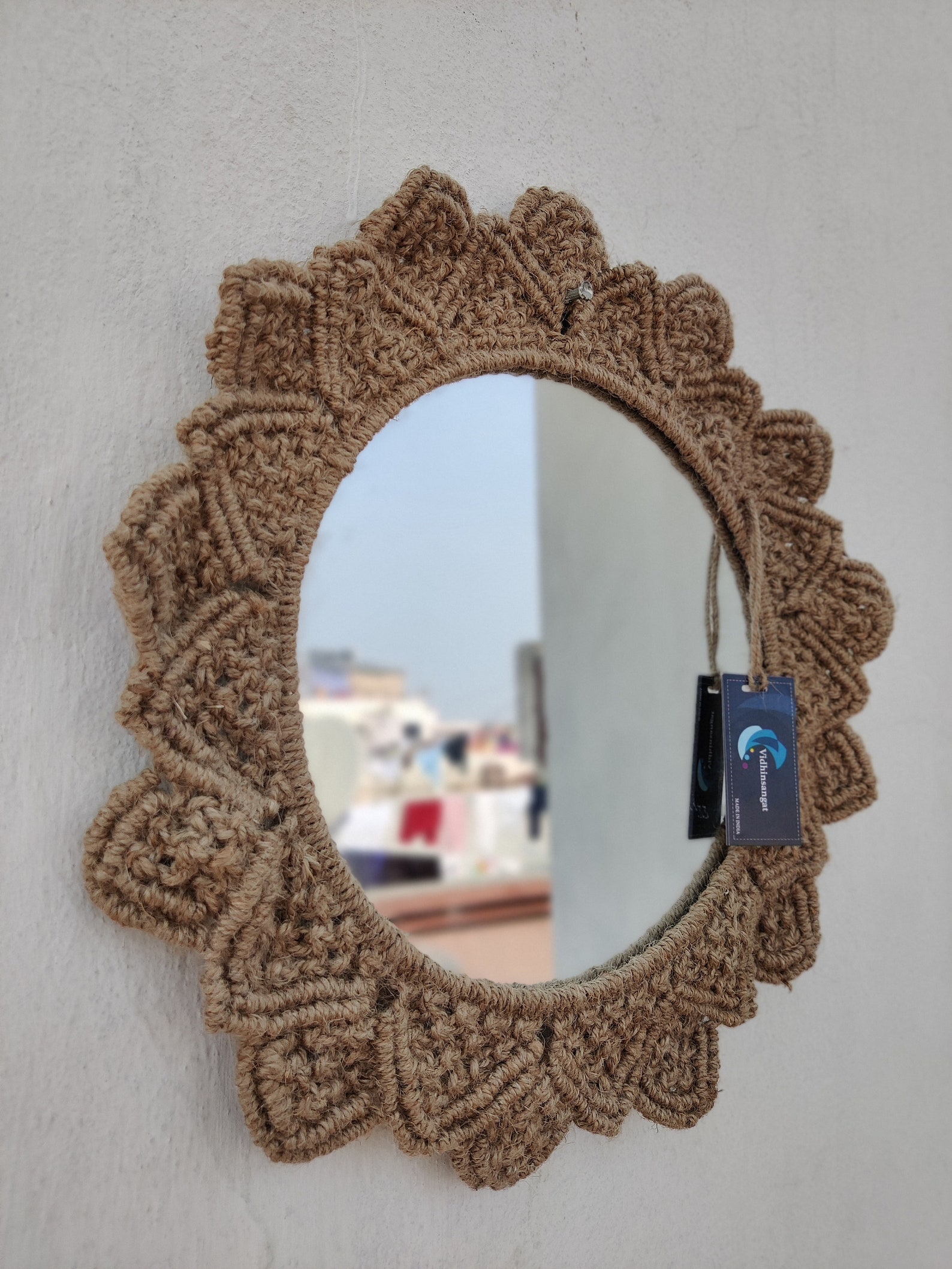 Handmade Jute Frame Mirror Etsy