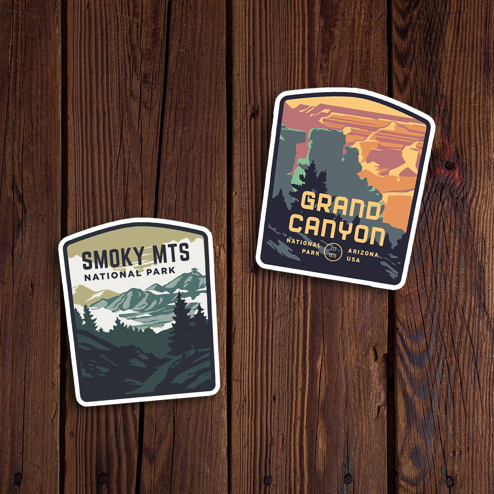US National Parks Sticker Set 10 Pack / Vinyl Multi Park Etsy