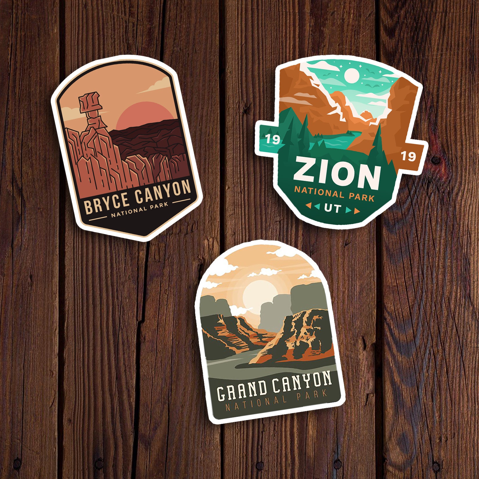 US National Parks Sticker Set 10 Pack / Vinyl Multi Park Etsy
