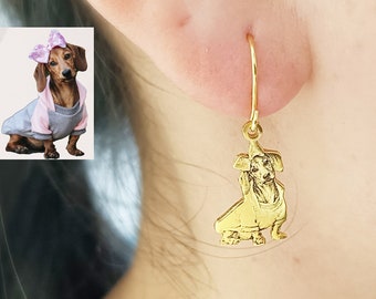 Personalisierte Haustier Foto Ohrringe,Haustier Portrait Geschenk,Hunde Foto Ohrringe,Katzen Foto Ohrringe,Haustier Erinnerung