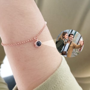 Customized Photo Bracelet,Personalized Projection Bracelet,Memorial Picture Inside Jewelry,Gift for Mom,Gift for Her,Couple Birthday Gift