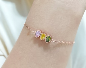 Family Birthstone Bracelet,Birthstone Gifts,Personalised Birthstone Bracelet, Mothers Day Gift, Gift for Her, Christmas Gift