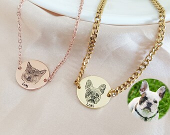 Custom Pet Portrait Bracelet • Personalized Pet Memorial Bracelet • Pet Loss Bracelet • Dog Cat Name Bracelet • Gift for Pet Lover
