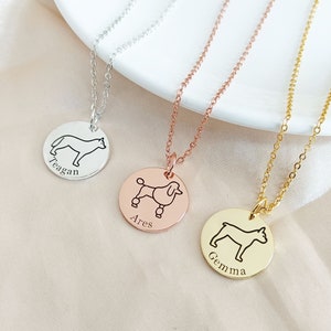 Personalized Dog Necklace With Name,Custom Pet Necklace,Dog Memorial Necklace,Pet Remembrance Gift,Dog Name Necklace,Gift for Pet Lover