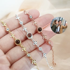 Picture Bracelet, Projection Bracelet, Personalized Photo Bracelet, Custom Memorial Photo Jewelry, Photo Projection, Gift for Her
