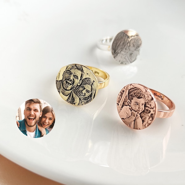 Custom Photo Ring Etsy