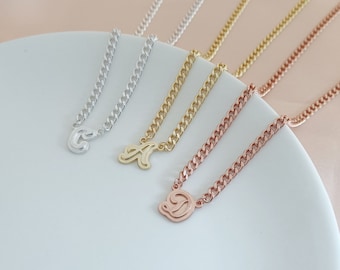 Initial Necklace, Dainty Letter Necklace, Personalized Name Necklace, Letter Jewellery, Gold Initial Necklace, Gift for Her, Christmas gift