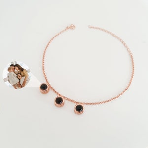 Projection Bracelet, Personalized Photo Bracelet, Photo Projection Jewelry, Memorial Photo Gift, Gift for Mom, Birthday Wedding Gift