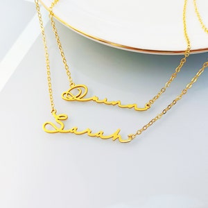 Personalized Name Necklace,Customized Name Jewelry,Two Name Necklaces,Gift For Mom image 5