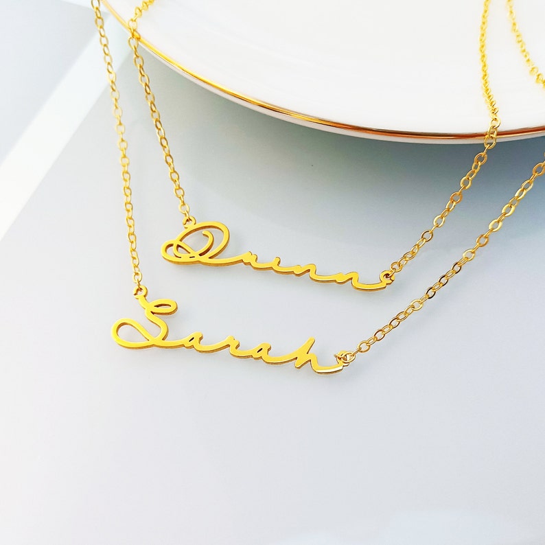 Personalized Name Necklace,Customized Name Jewelry,Two Name Necklaces,Gift For Mom image 5