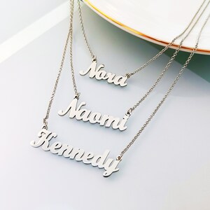 Personalized Name Necklace,Customized Name Jewelry,Two Name Necklaces,Gift For Mom image 4