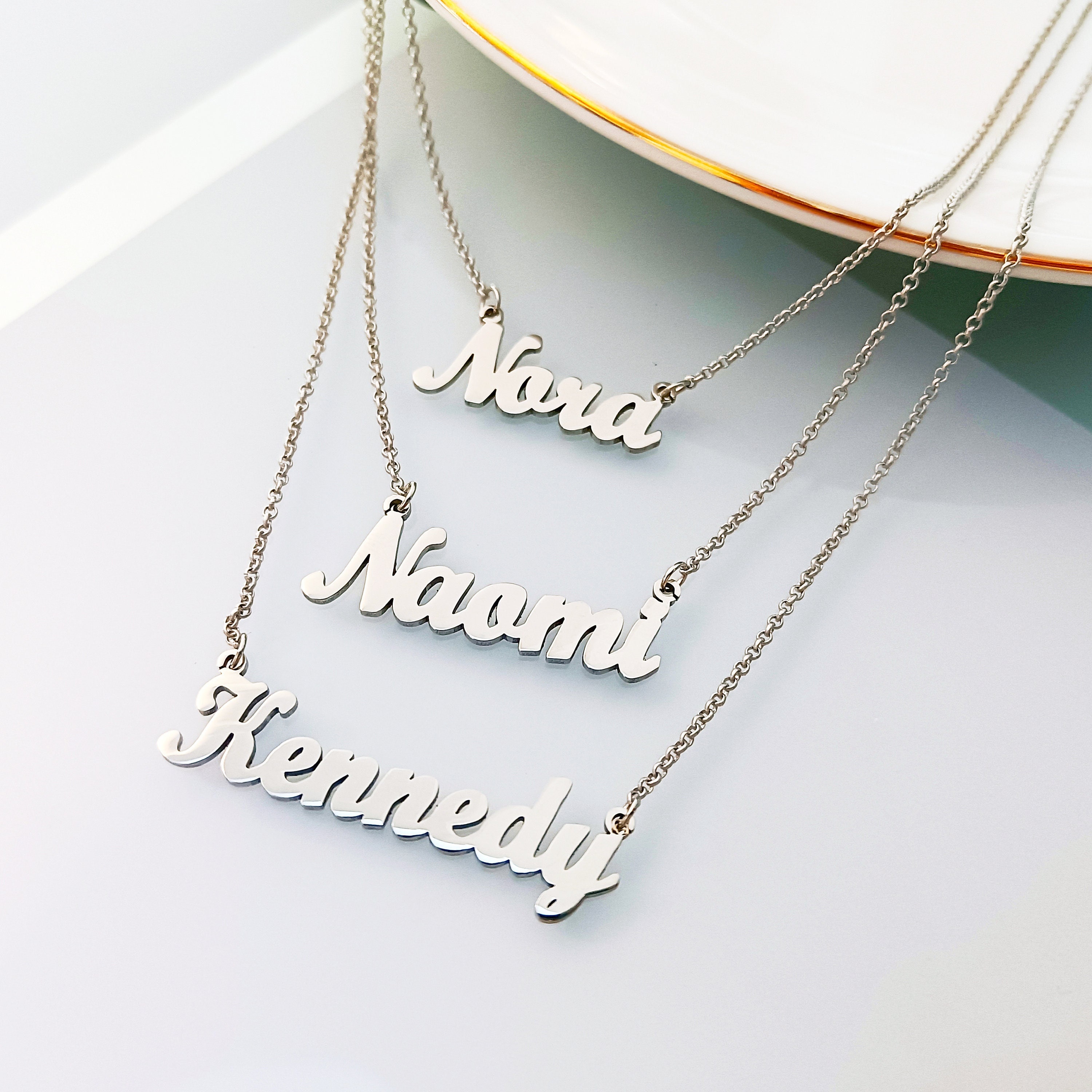 Personalized Name Necklace,customized Name Jewelry,two Name Necklaces ...