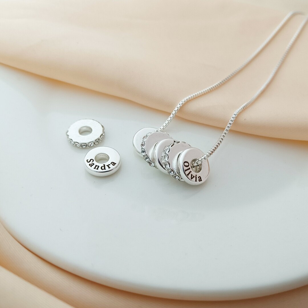 Personalized Family Name Necklace,personalized Name Beaded Necklace ...