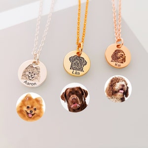 Personalized Dog Mom Necklace·Custom Pet Necklace·Pet Photo Necklace Silver·Pet Memorial Necklace·Gift For Pet Lovers