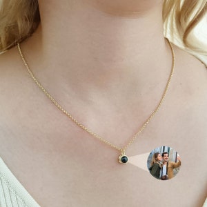 Custom Photo Projection Necklace, Memorial Photo Necklace, Bubble Projection Necklace, Gift for Her, Picture Jewelry, Christmas Gift image 2
