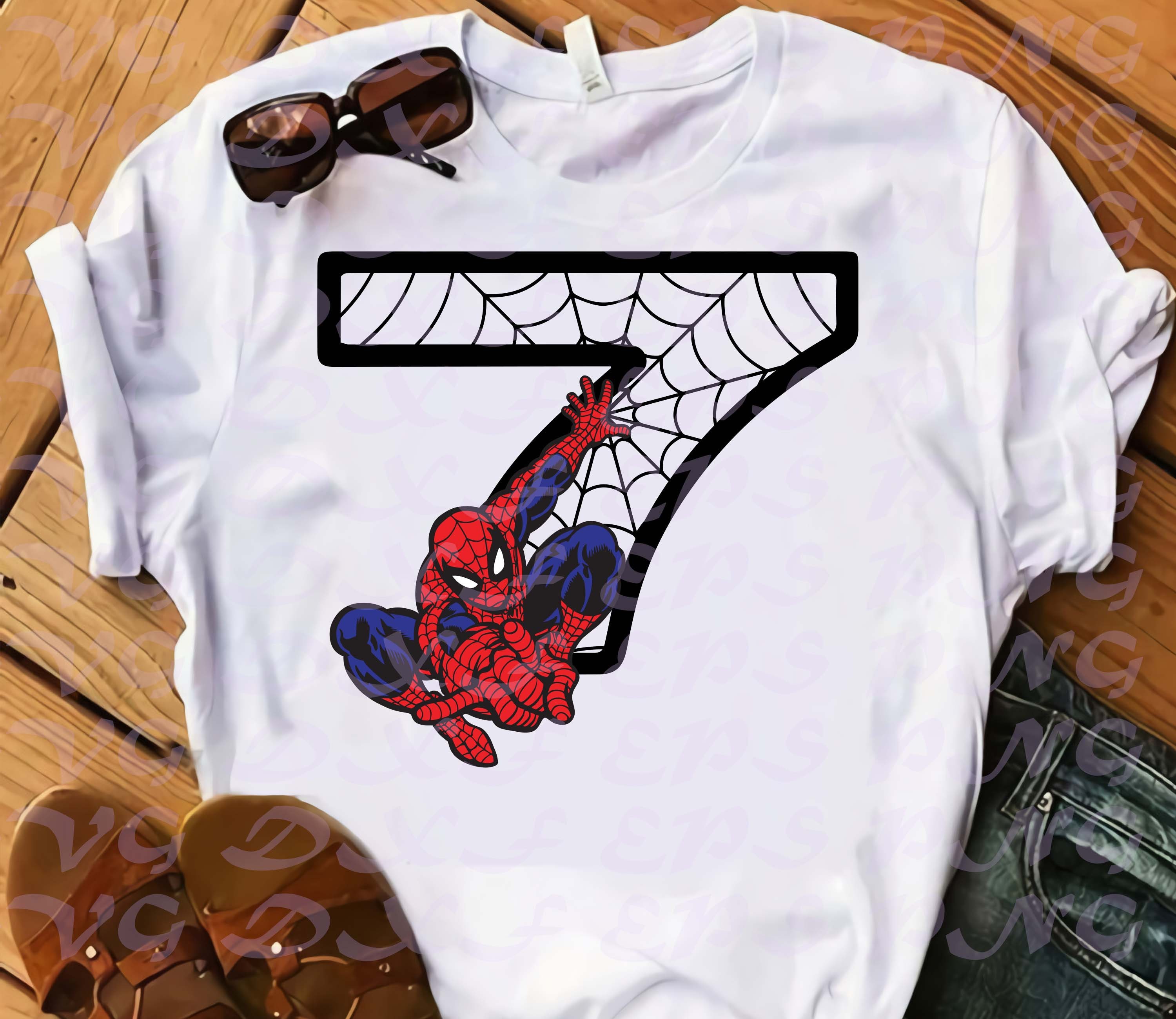 Download Marvel Spider-Man SVG Spider-Man Swinging 7th Birthday Svg ...