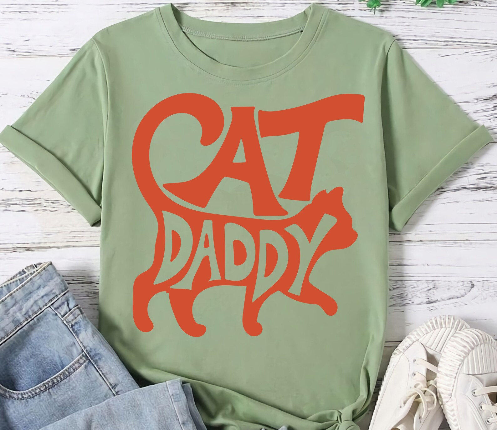 Cat Daddy Svg Funny Cat Design Svg Dad Birthday Gift Cat | Etsy