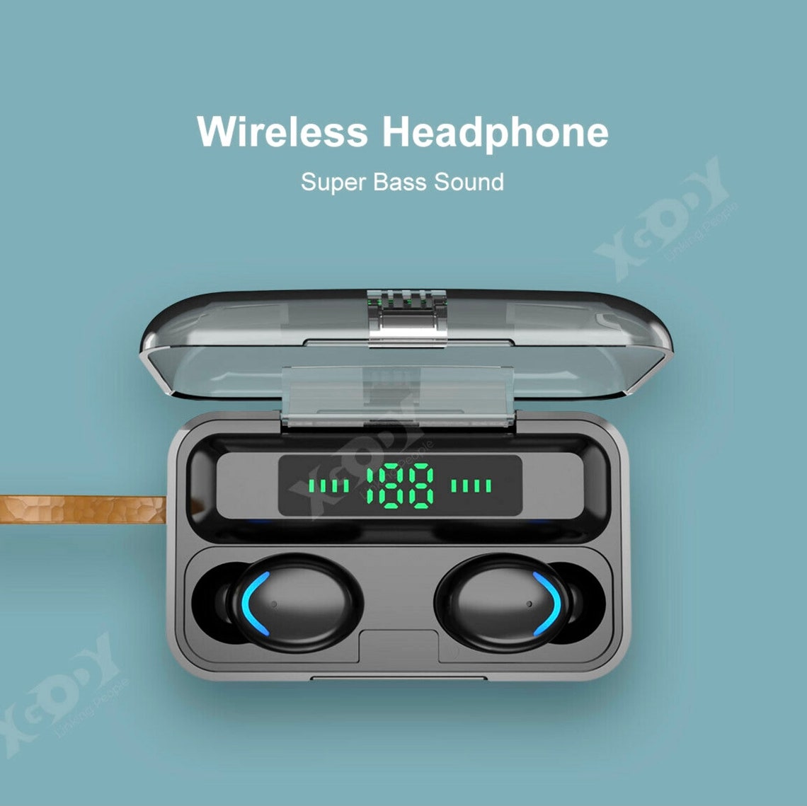 TWS F9 3 Wireless Bluetooth Earphones Headphones earbuds | Etsy