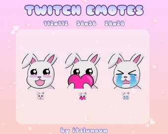 Bunny Emotes Set voor Twitch of Discord