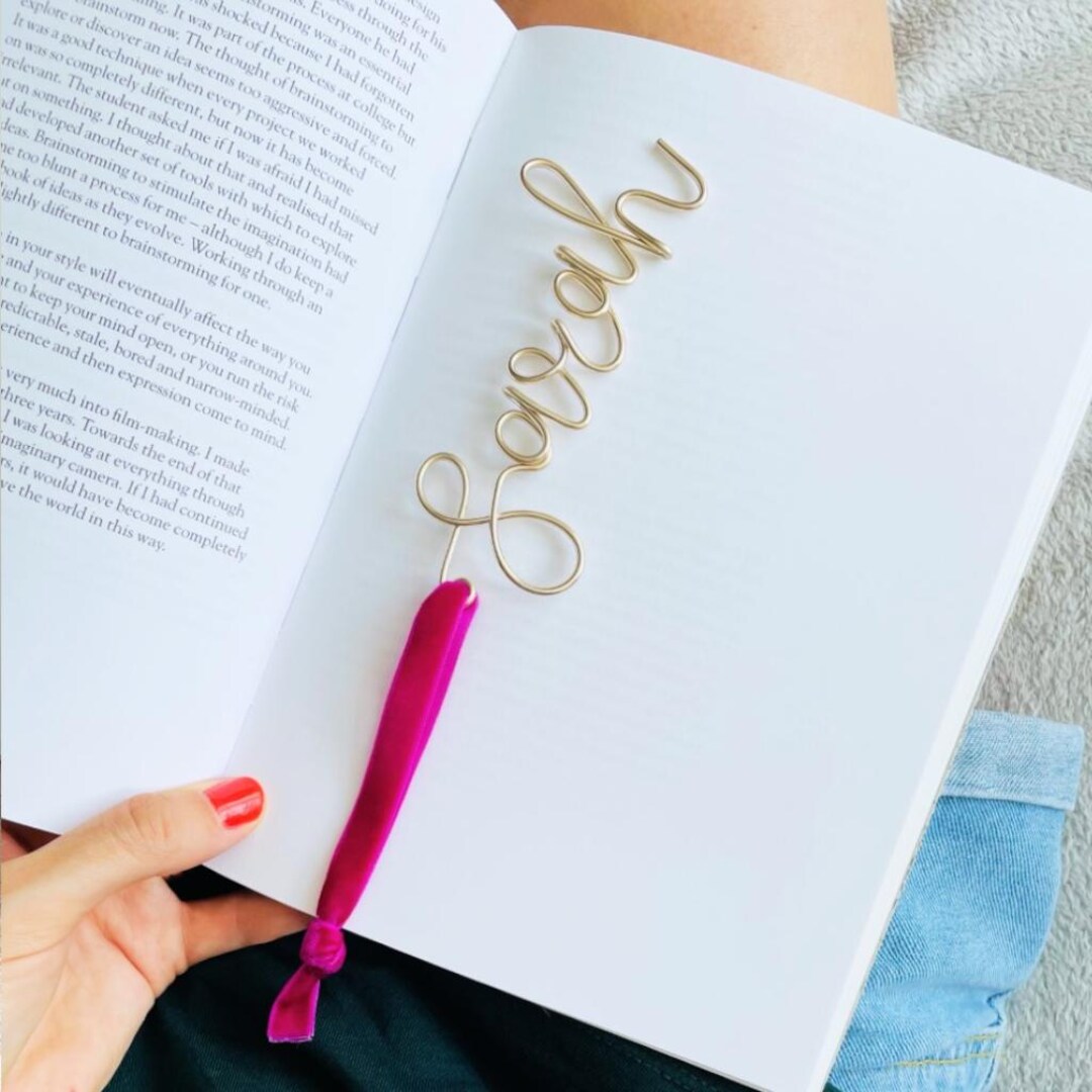 Personalised Wire Bookmark | Custom Name Bookmark | Handmade Bookmark ...