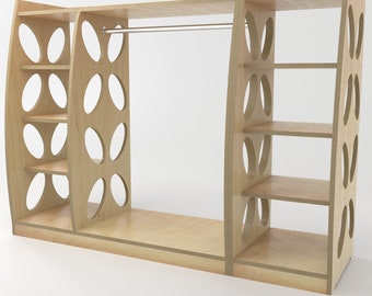 Children wardrobe Montessori clothing rack Nursery Storage Kid wardrobe Montessori toy shelf kids furniture Playroom Furniture Bedroom