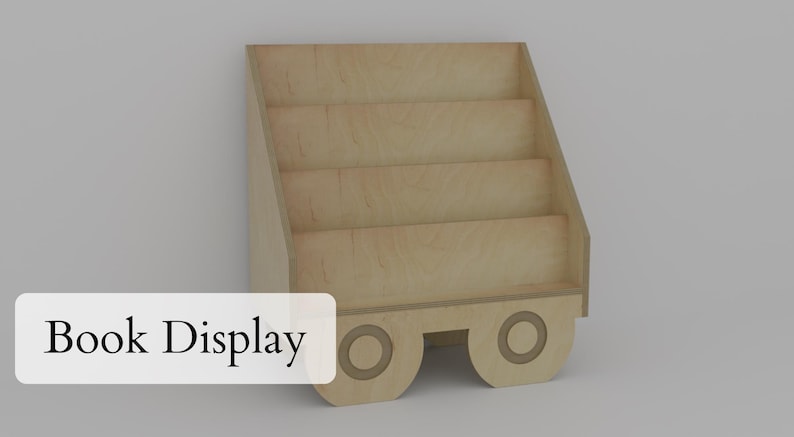 Libreria a forma di camioncino in legno per bambini, organizer per giocattoli Montessori, libreria per cameretta, scaffale per la stanza dei giochi dei più piccoli, mobili in legno per bambini. immagine 8