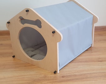 Comfort Zone for Pets: Deluxe Wooden House for Dogs, Cats, and Rabbits Pet Shelter Foldable House for Dogs, Cats, and Small Animals